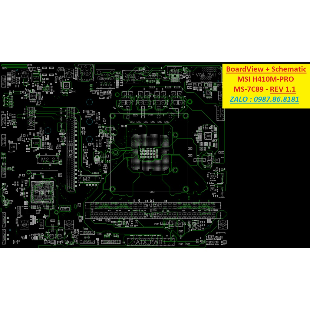 Boardview + schematic Msi H410M-PRO (MS-7C89) REV 1.1 | Shopee Việt Nam
