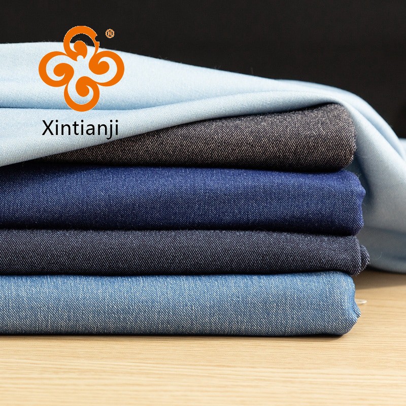 Mỏng Co Giãn Vải Denim Cotton Co Giãn Quần Jean Vải Giặt Cho DIY Khẩu Trang May Chất Liệu 50 * 145cm TJ0701