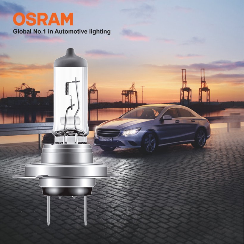 Bóng Đèn Pha/Cos Halogen OSRAM Original Dùng Cho Xe Ô Tô Xe Hơi Chân H7 12V 55W 64210-01B - 3200K 1500LM