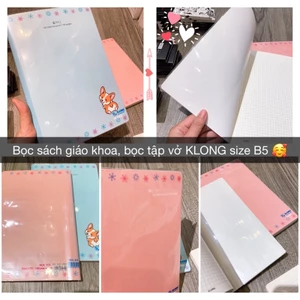 Bìa bọc sách giáo khoa, bìa bao tập vở KLONG/ Thiên Long/ Gia Long size B5 CII🐻🌻 dùng cho vở gáy may 834, 835, 990