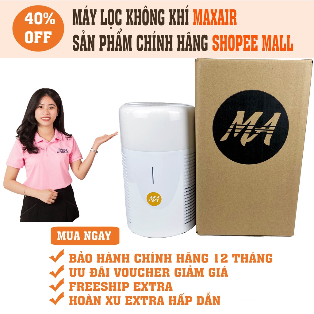 Ảnh Combo Máy lọc không khí MaxAir và 1 lõi lọc không khí Hepa + 1 lõi lọc than hoạt tính Carbon 2