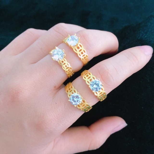 Women's Gold-Plated Feng Shui Ring by NaMoo Jewelry