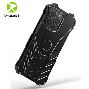 Aluminum Metal Batman Case For iPhone 16 15 Plus 14 Pro Max Cover 13 12 Mini 11 Tough Alloy Armor Shockproof Skin Cases Ốp Điện Thoại Hợp Kim Nhôm Cứng Chống Sốc
