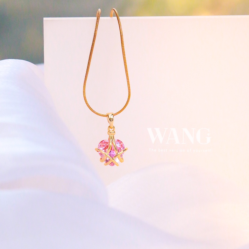 Vòng cổ Thép Titan Mạ Vàng 18k Mặt Hình Lâu Đài Búp Bê Barbie