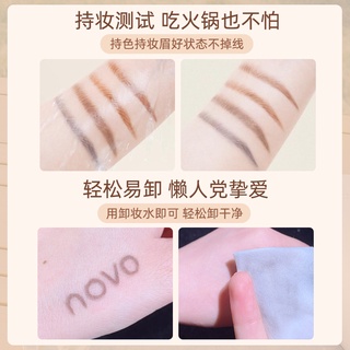 Bút Chì Kẻ Lông Mày Hai Đầu Siêu Mịn Chống Thấm Nước Lâu Trôi Màu Nâu Hiệu NOVO NO.5627