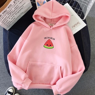 Áo hoodie in họa tiết dưa hấu có size S - 3xl phong cách thời trang thu đông dành cho nữ