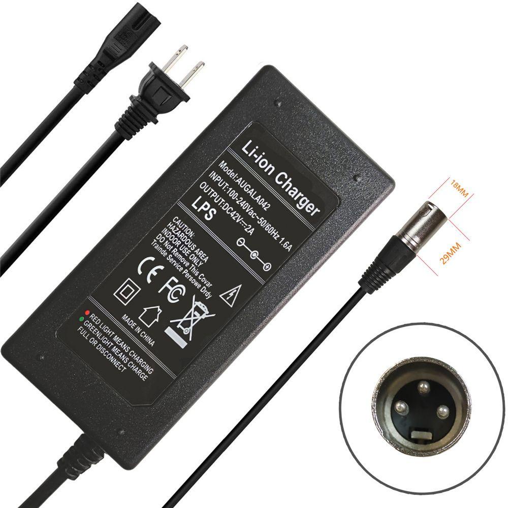 YRBWD Bộ sạc xe đạp điện 24/42V 2A Sạc nhanh Bền bỉ Thực tế cho Xe máy điện Xe lăn