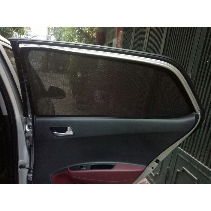 Rèm che nắng ô tô Hyundai Grand i10 2015-2025, che nắng hút nam châm theo xe, bộ 4 cánh. Hatchback , sedan