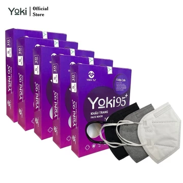 Combo 50 Cái Khẩu Trang N95 Yoki 5 Lớp Kháng Khuẩn Chống Bụi Mịn PM2.5