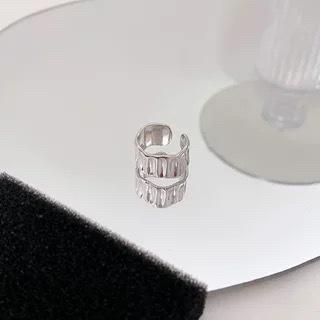 Nhẫn Nam Nữ Mix Ring Phong Cách Hiphop Màu Đen Bạc Đẹp Cao Cấp - Nhẫn Chất liệu Titan Không Gỉ - Horizon