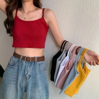 Áo hai dây croptop xinh xắn, áo hai dây bozip -RUBY A65