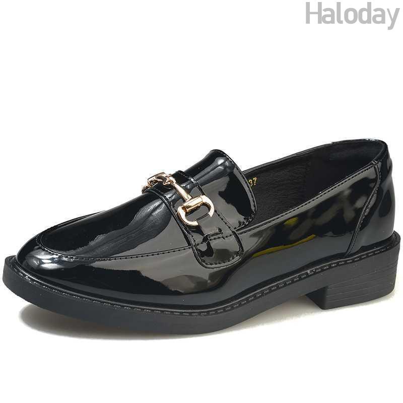 Size Lớn 32-45 Giày Nữ Da Nhỏ Thời Trang Retro Nhật Bản jk Loafers Công Sở Thoải Mái