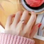 Nhẫn nữ titan không gỉ không phai màu hình bướm phun cát xinh xắn thời trang thanh lịch