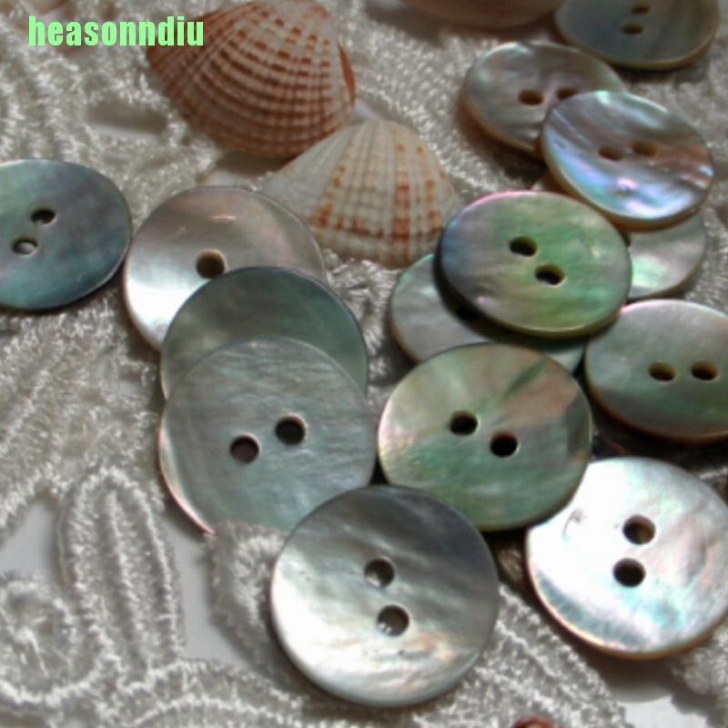 HO 100 Cái / lốc Nút May Tròn Mẹ Ngọc Trai Tự Nhiên 10mm
