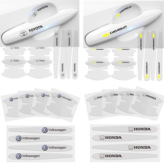 Set 8 Miếng Dán Trong Suốt Bảo Vệ Tay Nắm Cửa Xe Hơi
