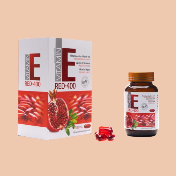 Vitamin e đỏ 400 viên uống đẹp da giảm nám mờ nhăn chống lão hoá