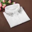 Cổ áo sơ mi giả đính đá hình giọt nước phong cách thời trang cho nữ