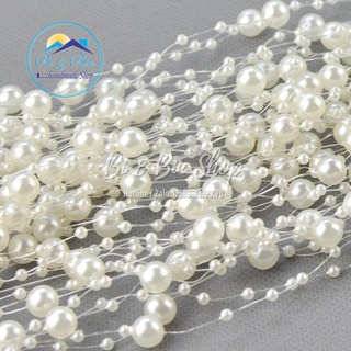 Gói 5m Dây Chuỗi Ngọc Hạt Trai Trang Trí Hoa Cưới Cho Cô Dâu, Trang Trí Tiệc Cưới - Bi & Bin Handmade Shop