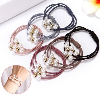 Dây Buộc Tóc_ Cột Tóc Hạt Ngọc Trai Giả Xinh Xắn