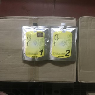 Nhuộm phủ bạc thời trang màu nâu đen (Hàn Quốc)  mugens sansuhwa down color dark brown 2 x 450g