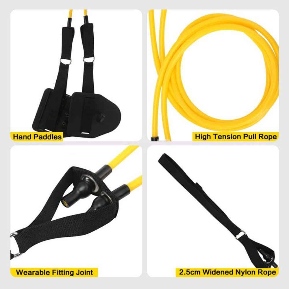 HOBBYIN 20-60LBS Dây kháng lực Huấn luyện viên sức mạnh cánh tay Dây kéo căng Cánh tay bơi lội