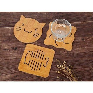 (SET 2) Miếng lót nồi bằng gỗ nhiều mẫu dễ thương