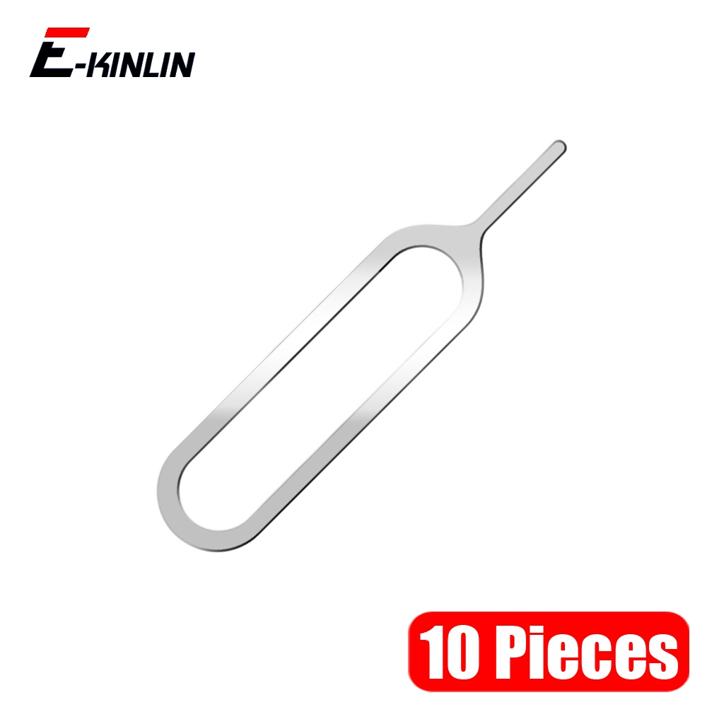 E-Kinlin 10 Cái / lốc Điện Thoại Thông Minh Sim Khay Đựng Thẻ Pin Loại Bỏ Đẩy Bỏ Bỏ Kim Dụng Cụ Mở Cho iPhone Android Điện Thoại
