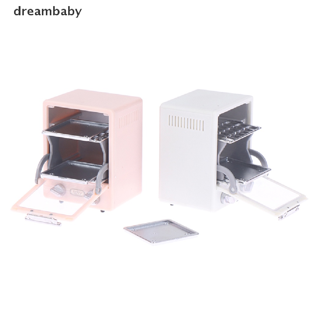 [dreambaby] 1: 12 Nhà Búp Bê Lò Nướng Dọc Lò Vi Sóng Nhà Bếp Nướng Món Ăn Mô Hình Trang Trí Búp Bê