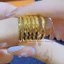 Nhẫn titan không gỉ mạ vàng 18k thiết kế họa tiết đơn giản thanh lịch dành cho nữ