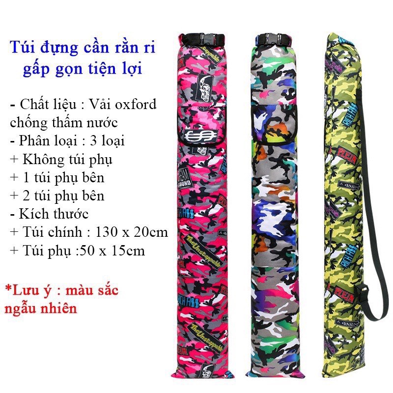 Túi đựng cần câu cá rằn ri tiện ích có thể gấp gọn phù hợp mang đi xa ...