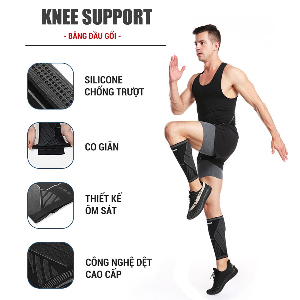 Tất ống chân ôm sát, siêu thấm hút GoodFit GF602C tất bảo vệ ống đồng, bóp bắp chân