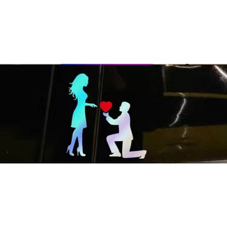 [ FREESHIP ] Đề can (Decal) Tình yêu Cầu hôn Dán xe ngoài cửa sổ xe nam và nữ Hot nhất