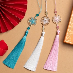 2 Cái / lốc 14cm Tua Rua Nhiều Màu Sắc Polyester Cotton Lụa Tua Rua Viền Phụ Kiện Mặt Dây Chuyền DIY Trang Trí