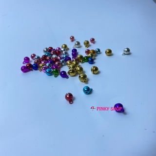 Chuông handmade tròn nhỏ, mini lục lạc trang trí nguyên liệu làm vòng tay handmade đủ màu ngẫu nhiên Pinky Shop mã CTTH1