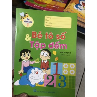 Combo 10quyển  Tập tô chữ, số, đánh vần , học vần tặng kèm 4 bút chì đốt