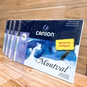 Sổ vẽ màu nước Canson Aquarelle/ Montval A4 và A3 300gsm từ Pháp 🇫🇷🐻🌻