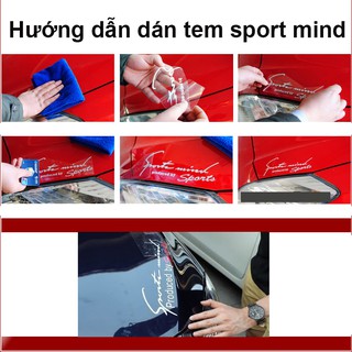 Tem Sport Mind Dán Ô Tô Trang Trí Nắp Capo