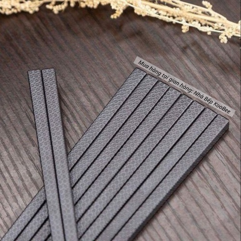Set 10 Đôi Đũa Nhật Sợi Thuỷ Tinh Glass Fiber - Đũa Ăn Cơm Kháng Khuẩn Chống Nấm Mốc Chống Trơn Trượt (BA05) amizin