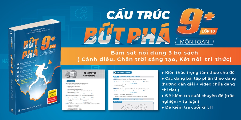 Mô tả Sách - Bứt phá 9+ môn Toán lớp 10 - Phòng luyện Topclass Toán hoặc Văn - Combo bứt phá điểm cao - HOCMAI - 1