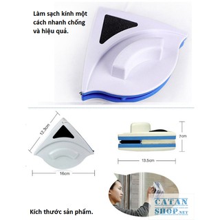 Dụng Cụ Lau Kính Tam Giác Hít 2 Mặt Nam Châm Tiện Lợi Vệ Sinh Chung Cư Văn Phòng-GD209-RKTamGiac