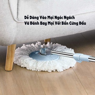 [HOẢ TỐC] Bộ Cây Lau Nhà Xoay 360 Độ Thông Minh MINMOP M20, Chổi Lau Nhà Tự Vắt Siêu Khô Lau Sạch Nhanh