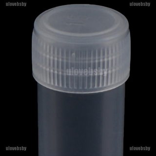 [ulovebsby] 100 Ống thử nghiệm bằng nhựa 5ml Chai vít cho trường học