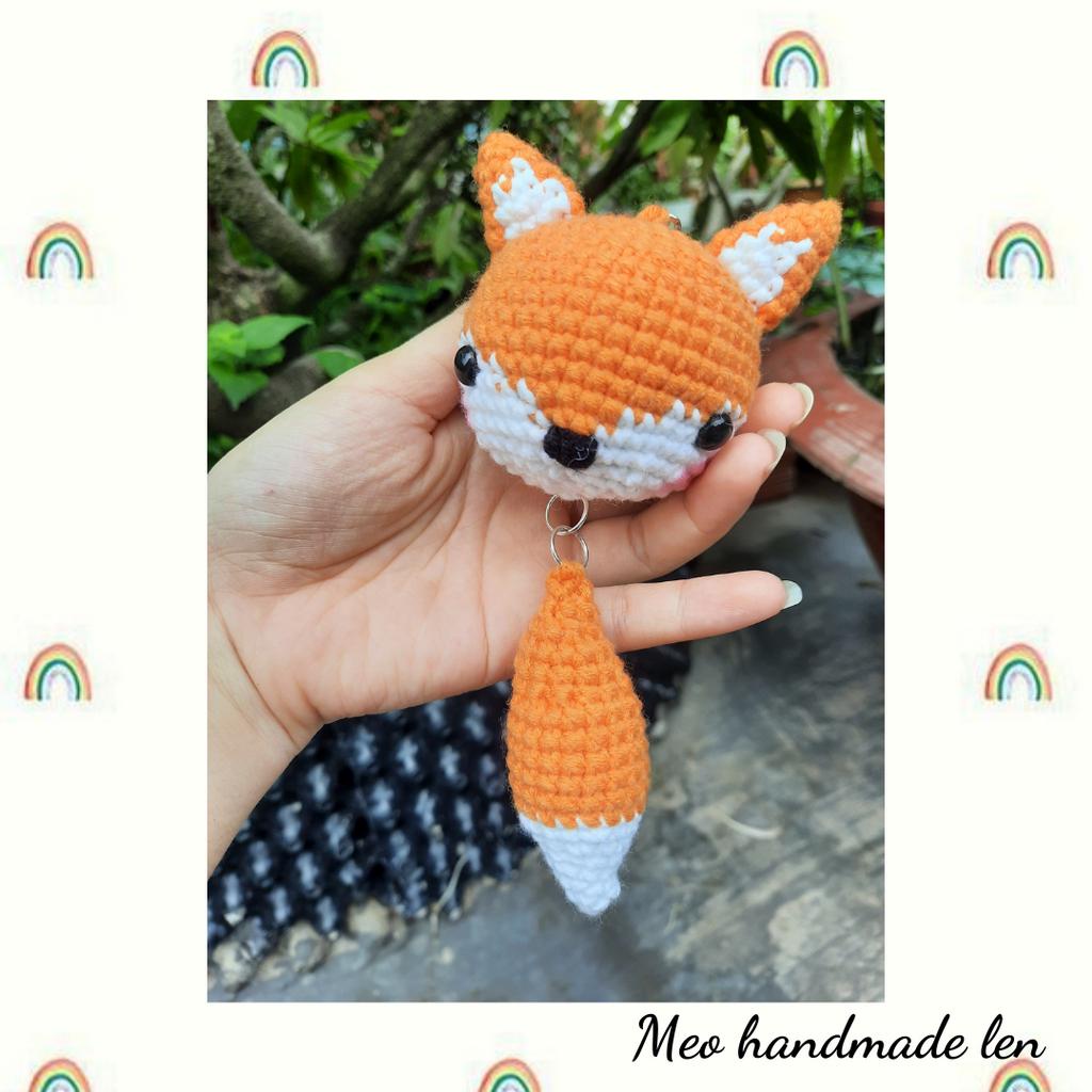 Móc khóa bé cáo - Handmade len - Amigurumi - Crochet