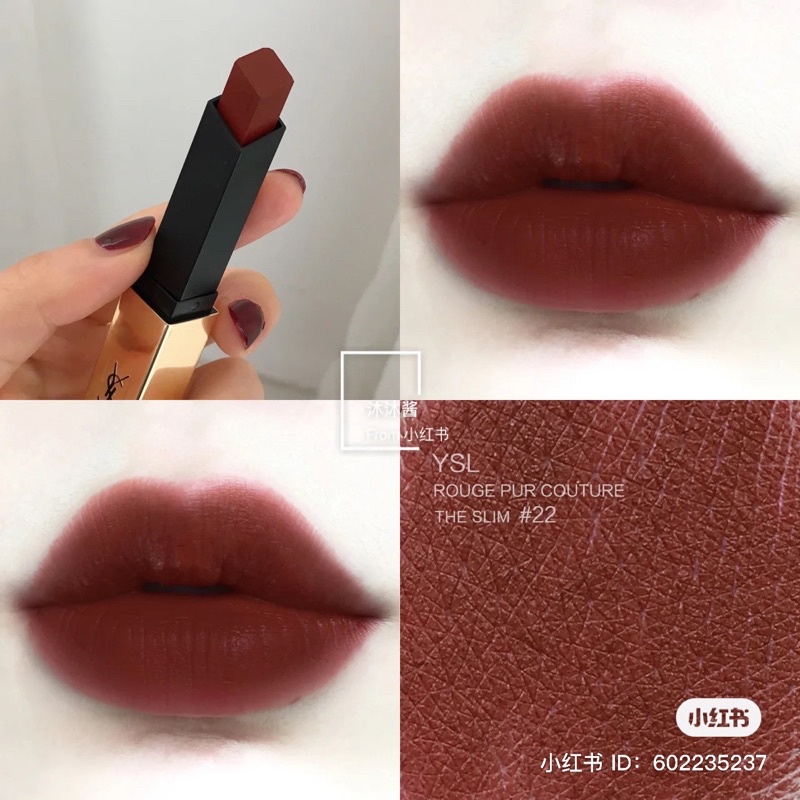 Son YSL Rouge Pur Couture The Slim Mau Ironic Burgundy 22 Nau