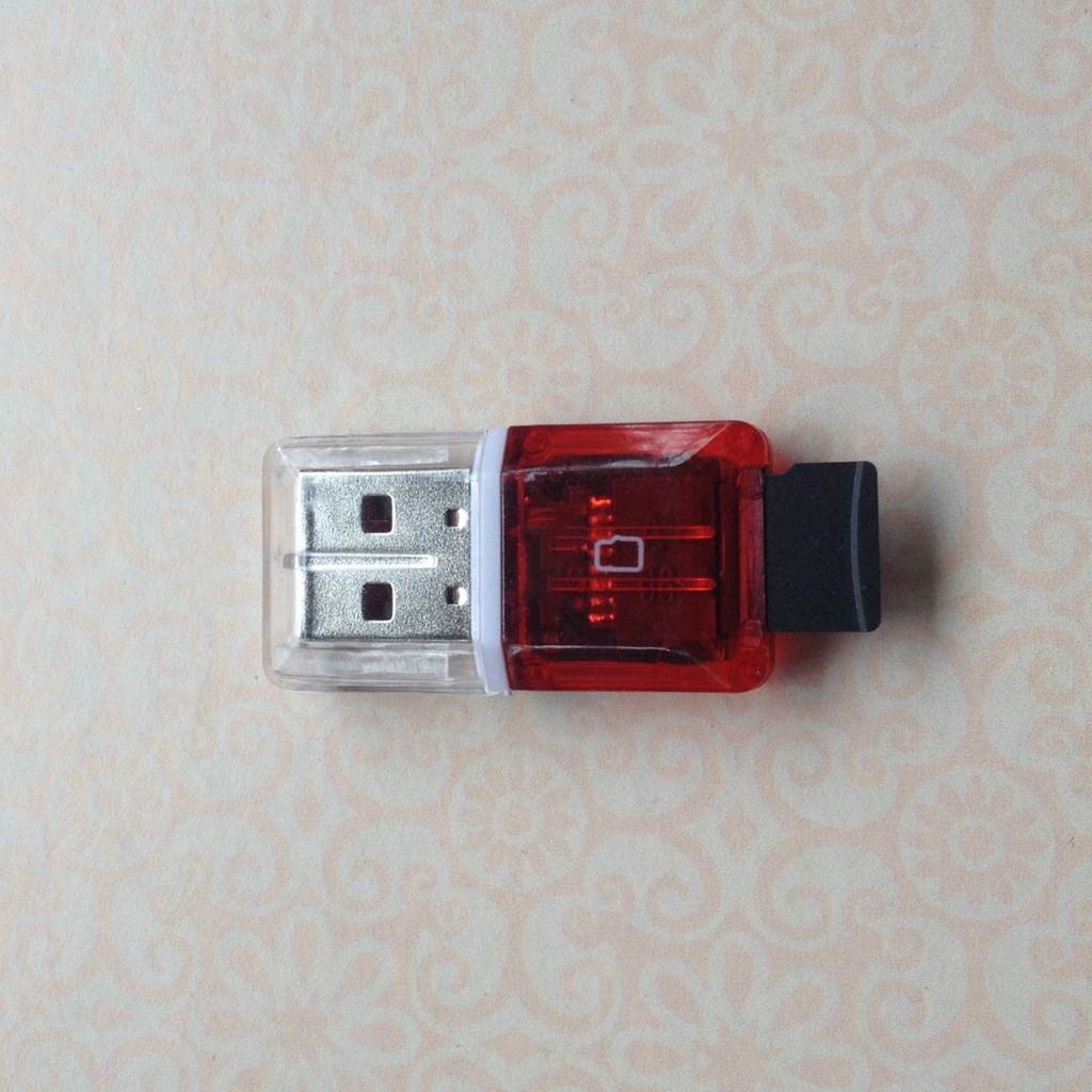 Đầu Đọc Thẻ Nhớ TF USB 2.0 Type-c Bằng Nhựa Trong Suốt