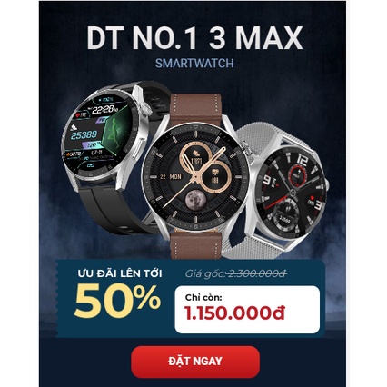 Đồng hồ thông minh cao cấp DT3 Max nghe gọi, luyện tập thể thao, chống ...