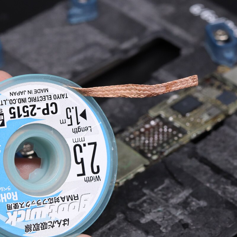 1.5mm / 2.0MM / 2.5MM / 3.0MM / 3.5MM Goot Wick Hàn Phụ Kiện Dây Đồng Deoldering Wick BGA Hàn Tẩy