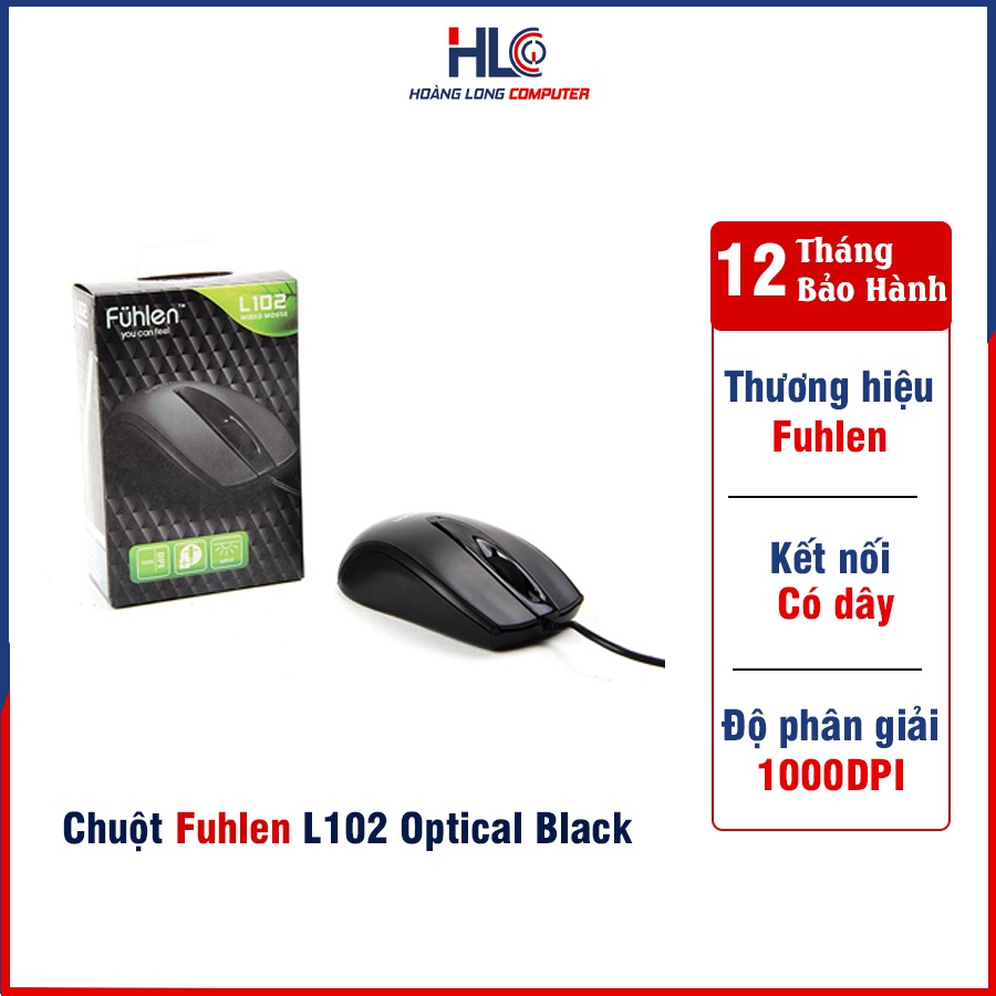 Chuột Gaming PC Có Dây Fuhlen L102 Optical Black USB NEW 100% Bảo Hành ...
