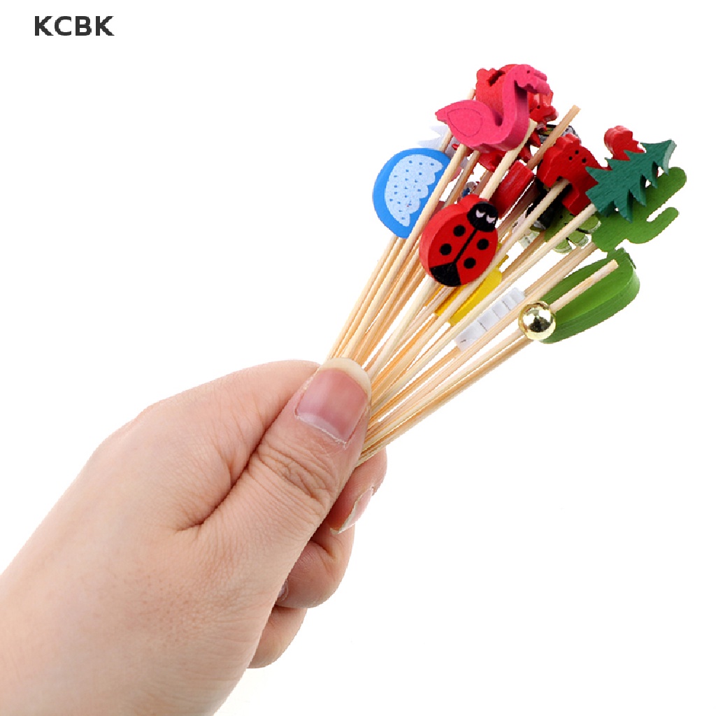 Que xiên bằng tre cắm trang trí tiệc tùng đồ uống 12 cm