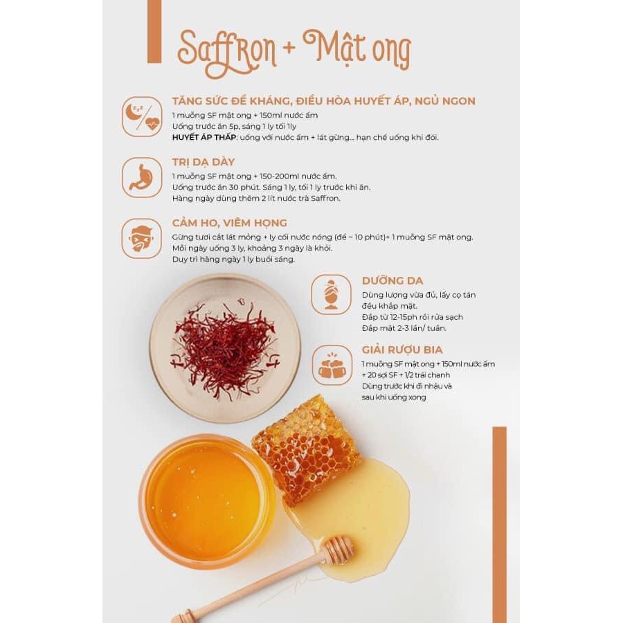Ảnh Quà Tặng Mật Ong Nguyên Chất Saffron Việt Nam lọ 100ml 2